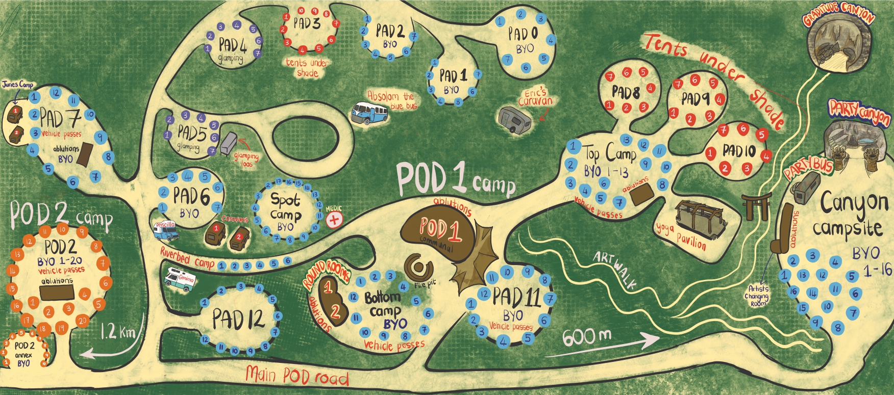POD accommodation layout
